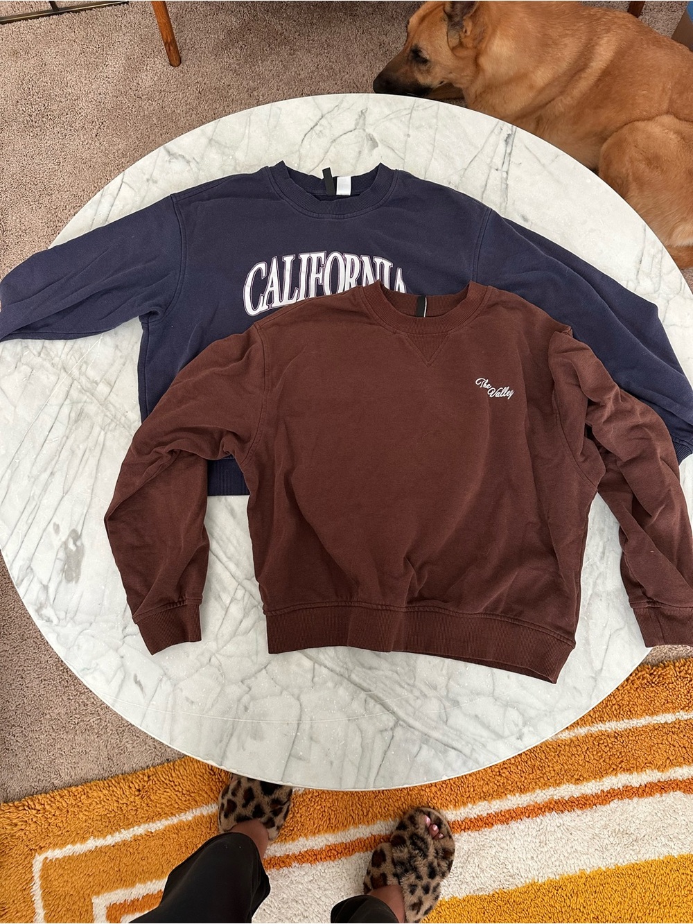 Divided Brown Crewneck Sweatshirt - Chest Script Logo